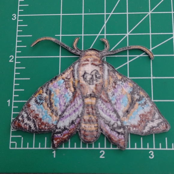 2/$10 Skull Goth Moth Diy Embroidered Patch - Picture 2 of 3